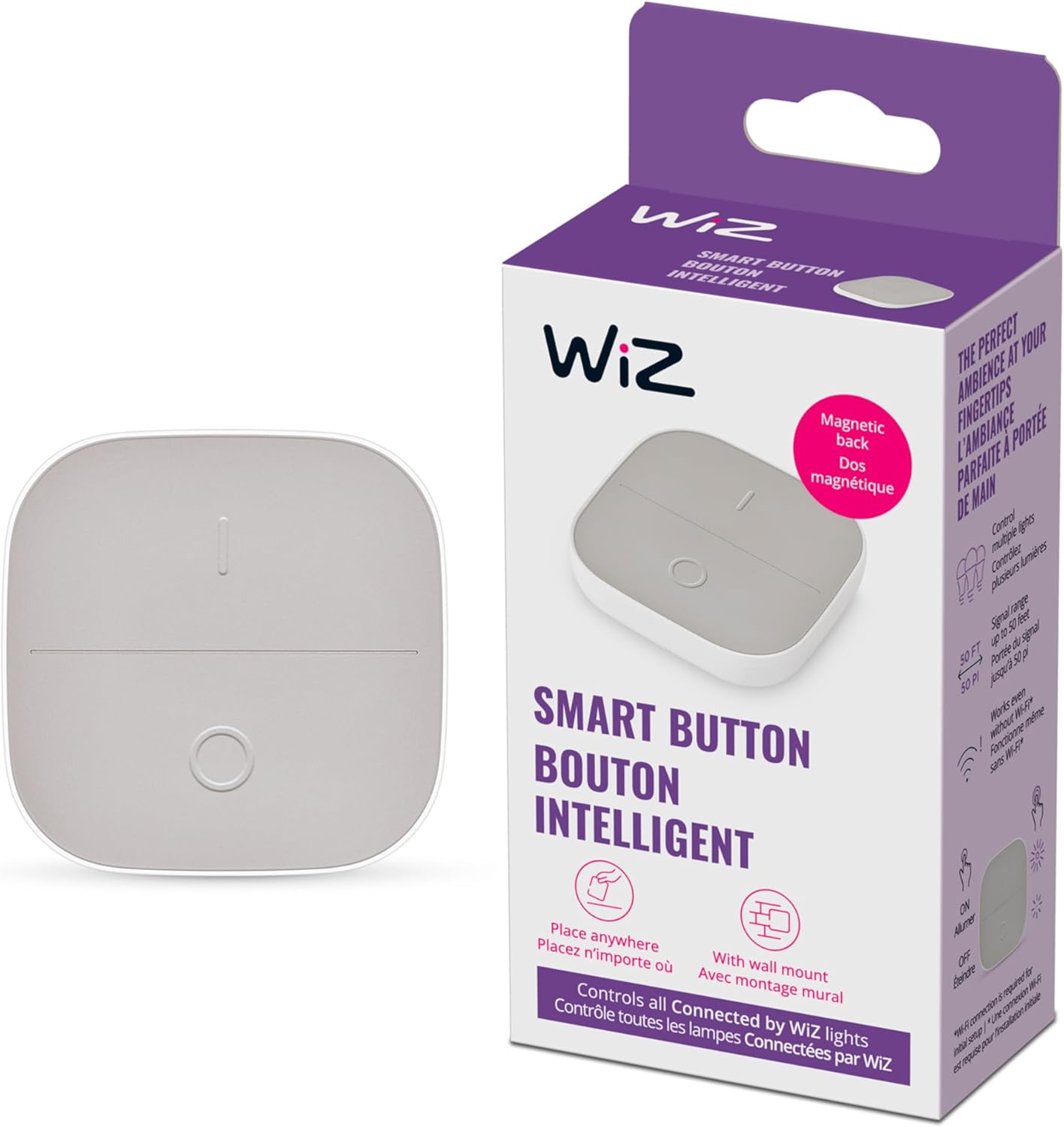 WiZ Connected Portable Smart Button - New Condition
