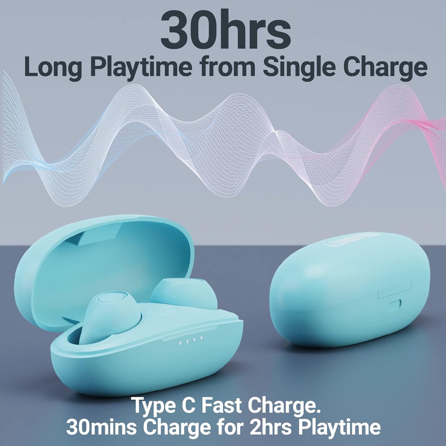 Majority Tru Bio TWS Earphones - Blue - New Condition