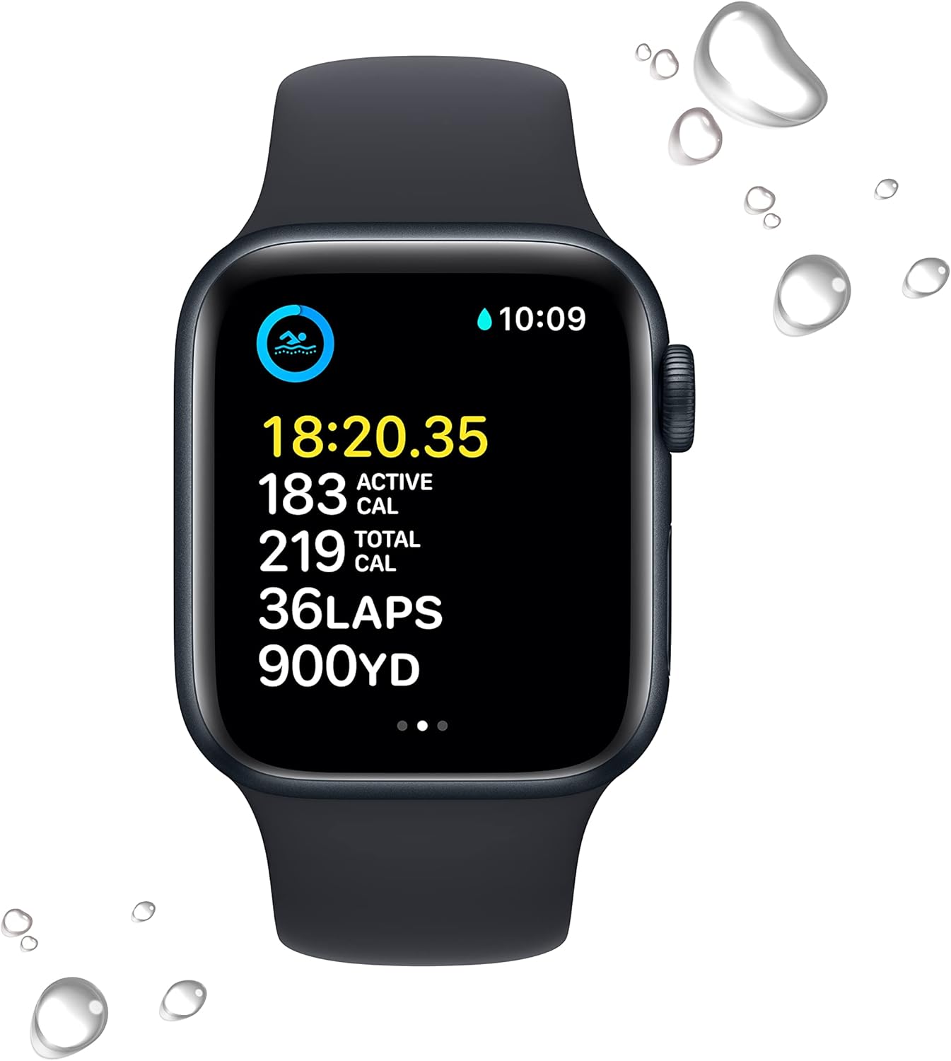 Apple Watch SE (2nd Gen) (GPS, 40mm) - Midnight Aluminum Case with Midnight Sport Band, S/M - New Condition