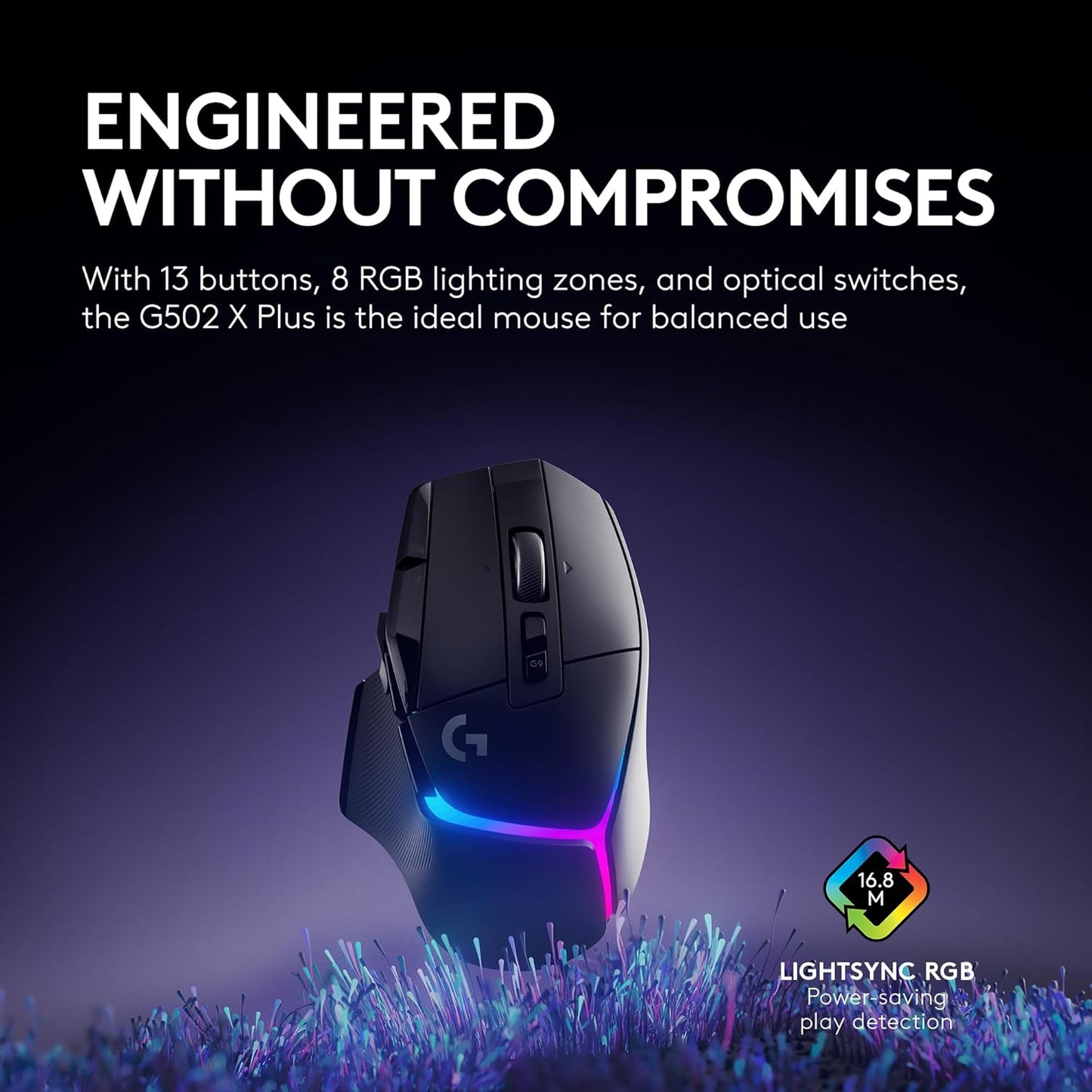 Logitech G502 X Plus Wireless Gaming Mouse – Black - New Condition