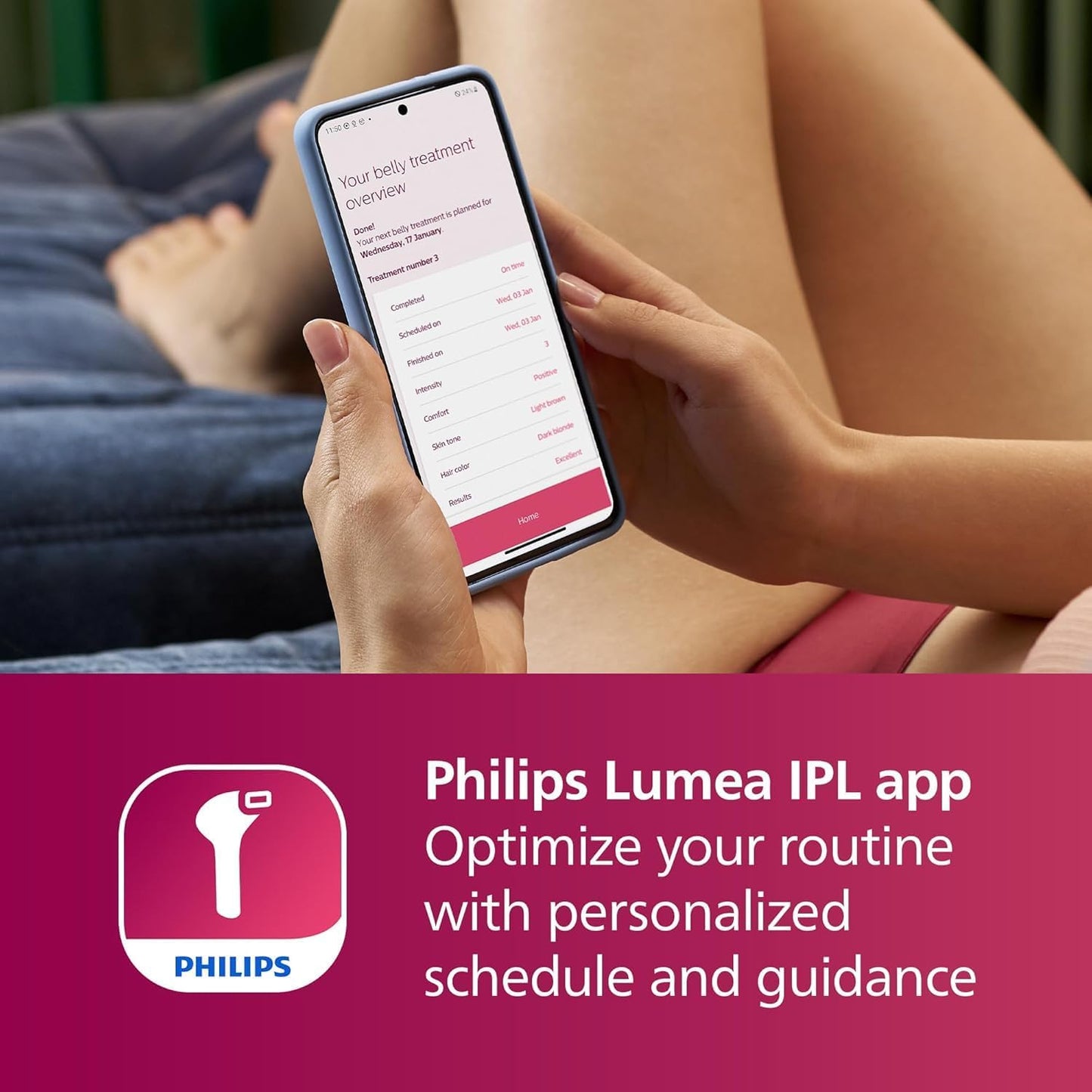 Philips Lumea IPL Hair Removal Device (AU Power Plug) for Men and Women - New Condition