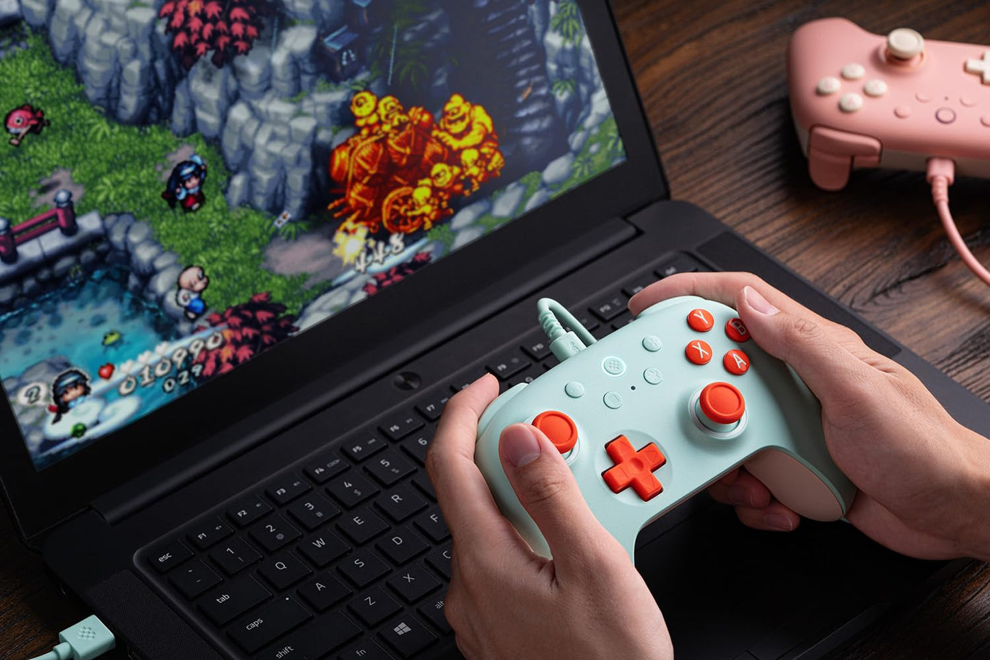 8BitDo Ultimate 2C Wired Controller – Windows PC & Android, 1000Hz, Hall Effect Joysticks & Triggers, Remappable L4/R4 Bumpers (Mint) - New Condition