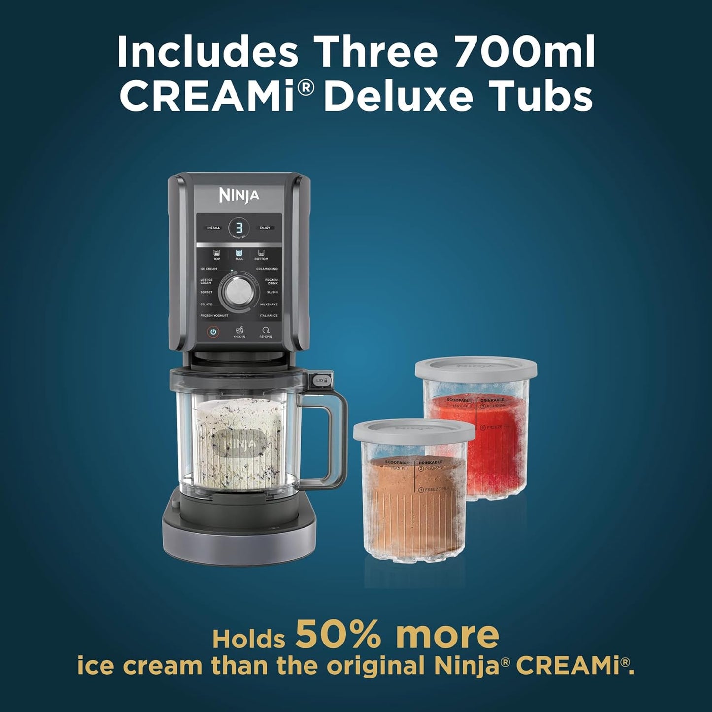 Ninja CREAMi Deluxe 11-In-1 Ice Cream & Frozen Treat Maker - New Condition