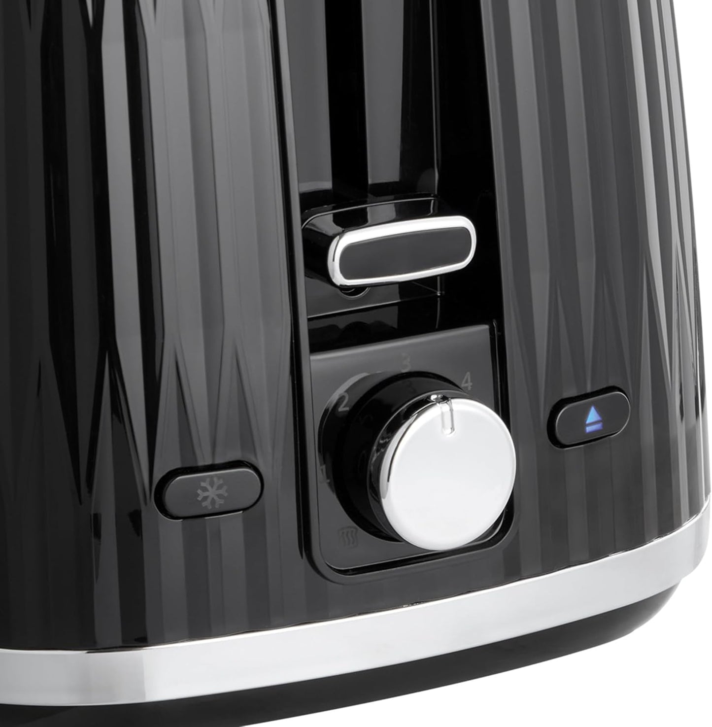 Russell Hobbs Eden 2 Slice Toaster, Textured Design, High Lift, Black - New Condition