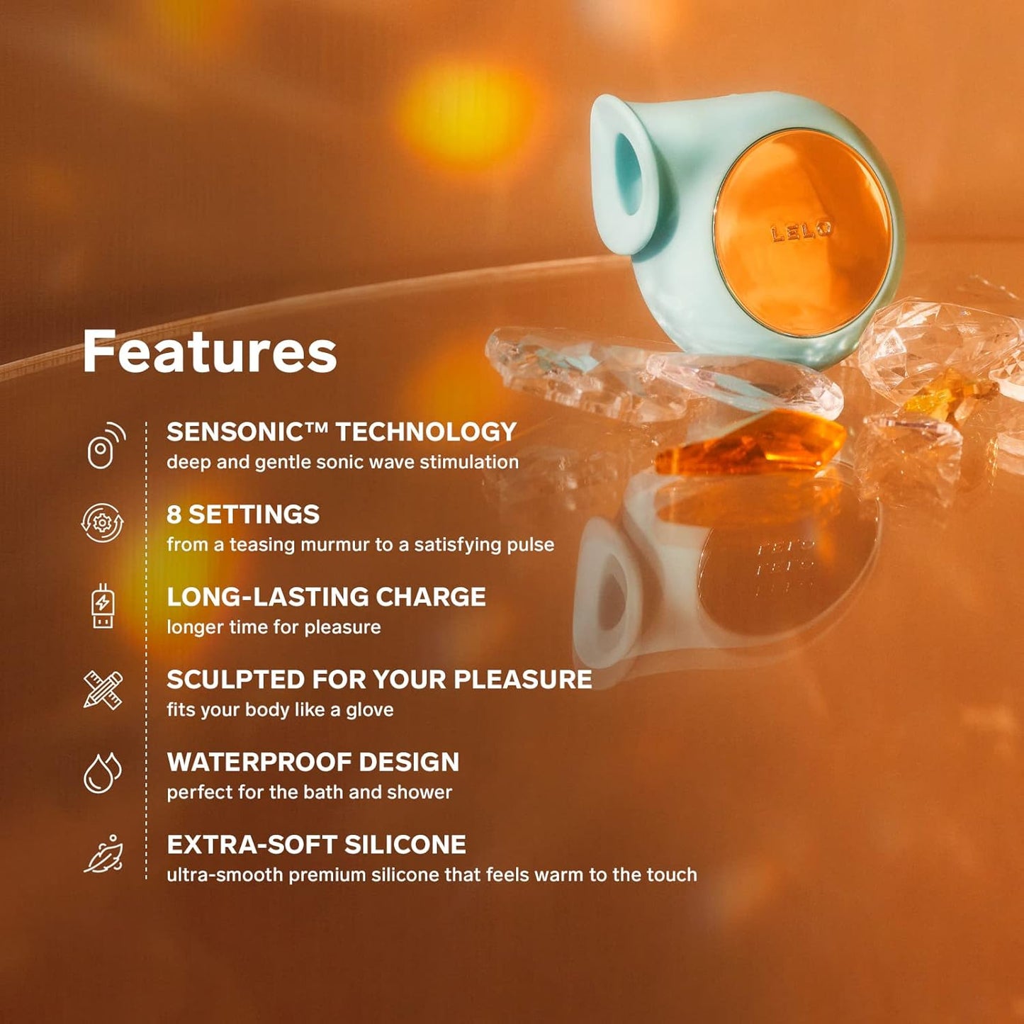 LELO SILA Sonic Clit Sucker, Waterproof Vibrator, Adult Toys Vibrators Sex Toys for Women, Lilac - New Condition