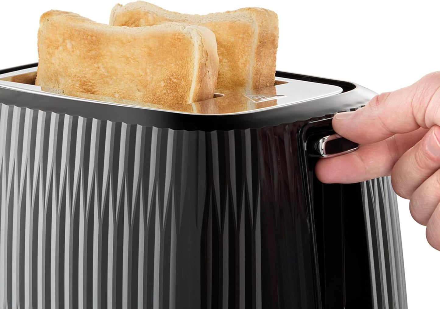 Russell Hobbs Eden 2 Slice Toaster, Textured Design, High Lift, Black - New Condition