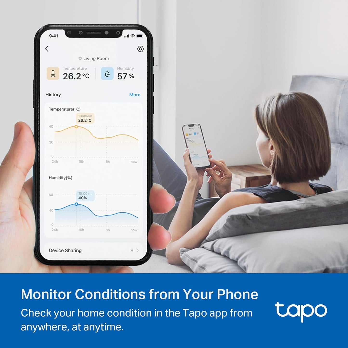 TP-Link Tapo T310 Smart Room Temperature & Humidity Sensor - New Condition