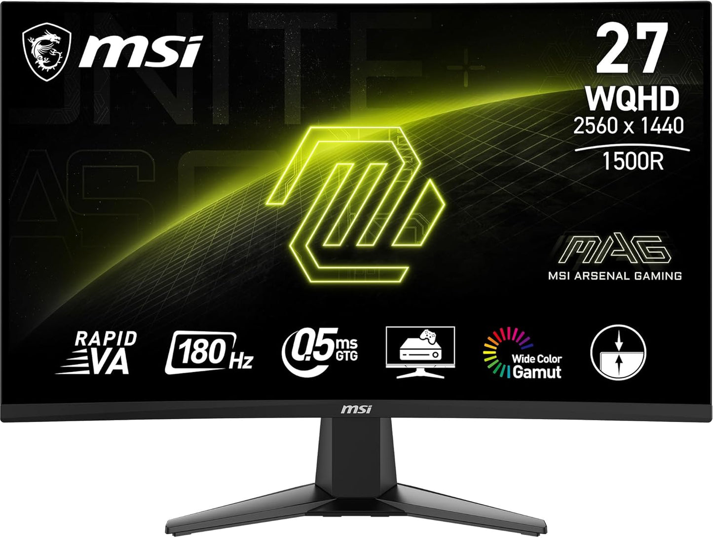 MSI MAG 27C6F 27 Inch FHD Curved Gaming Monitor - Excellent Condition