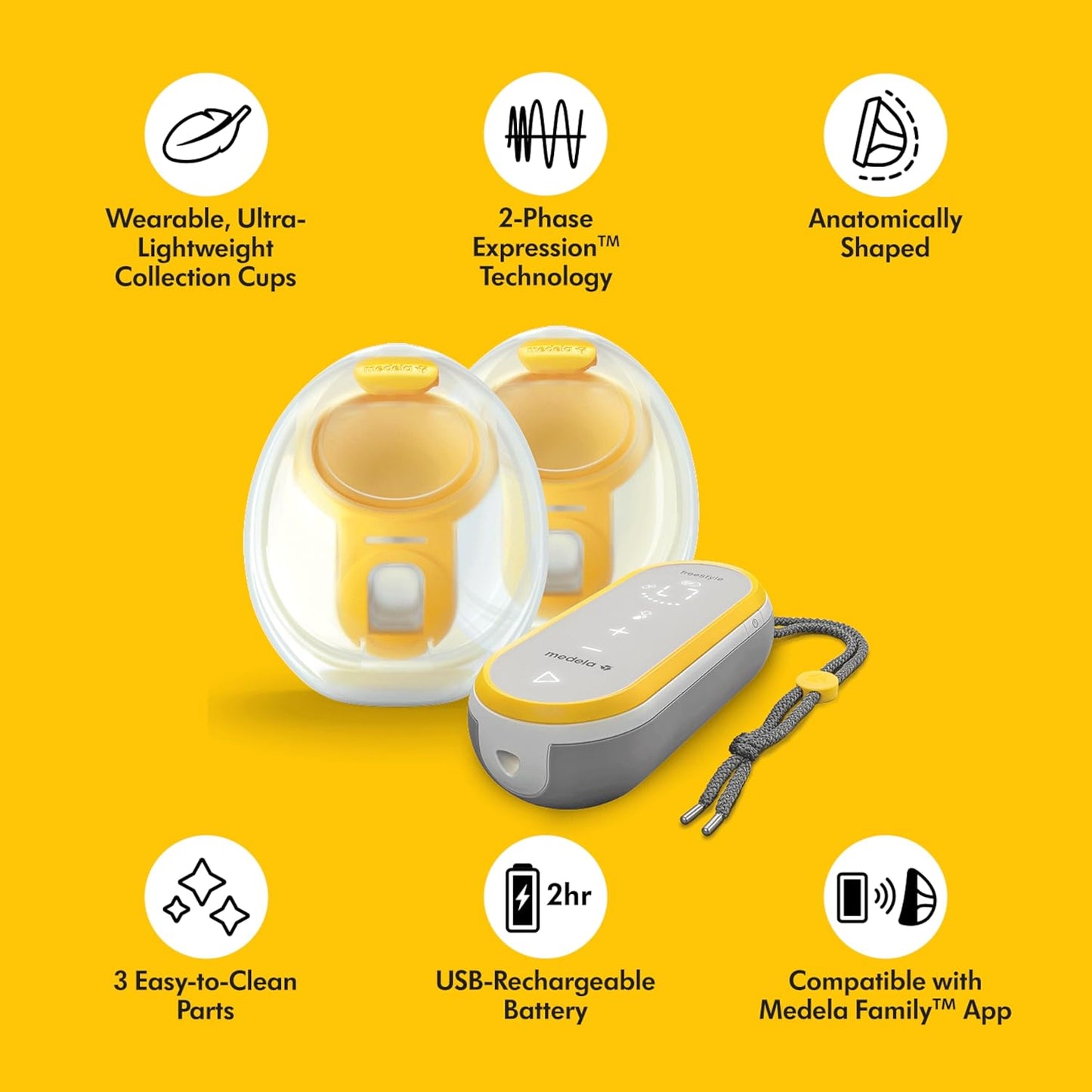 Medela Freestyle Hands-Free Double Electric Breast Pump with Wearable Cups – Portable & App-Connected - Excellent Condition