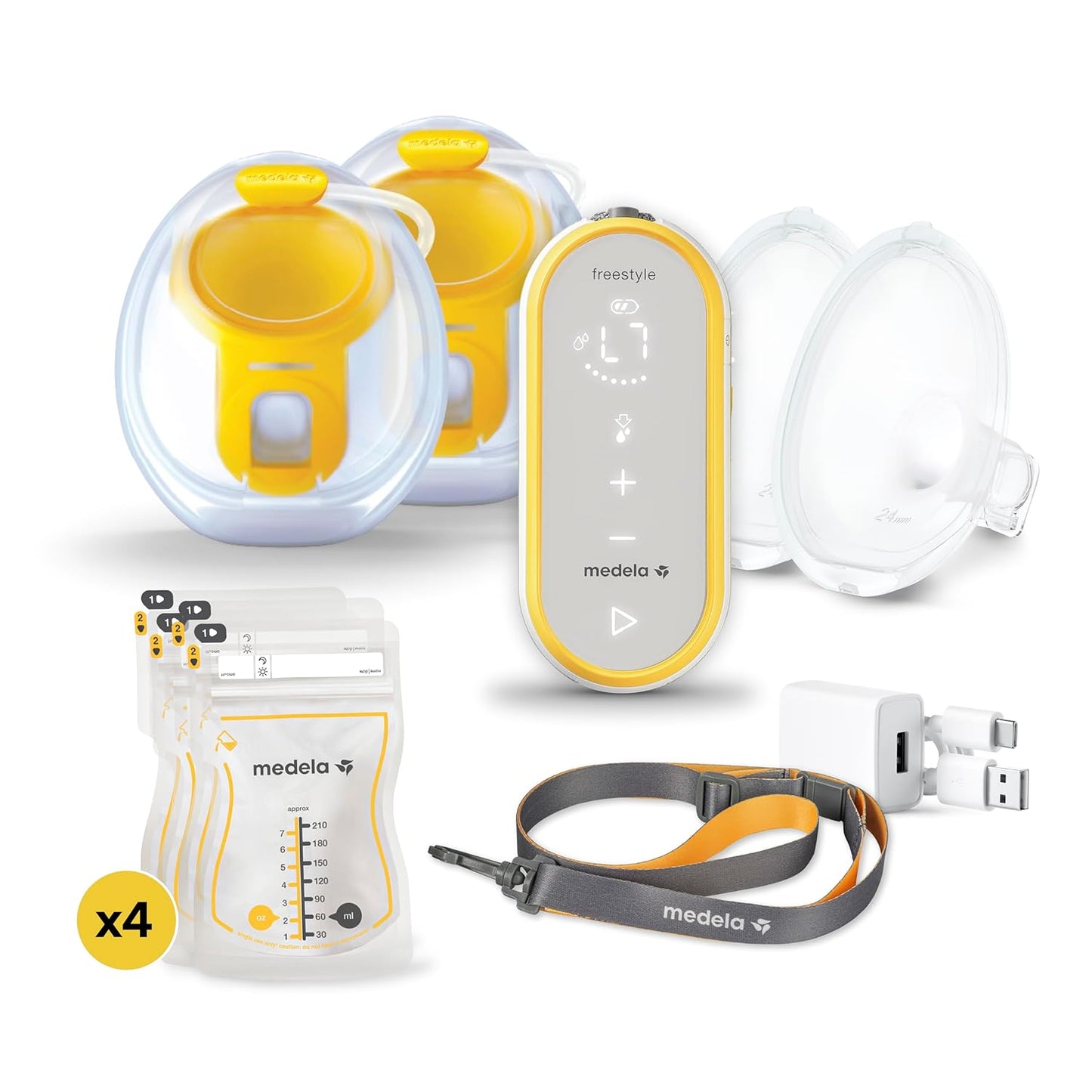 Medela Freestyle Hands-Free Double Electric Breast Pump with Wearable Cups - New Condition