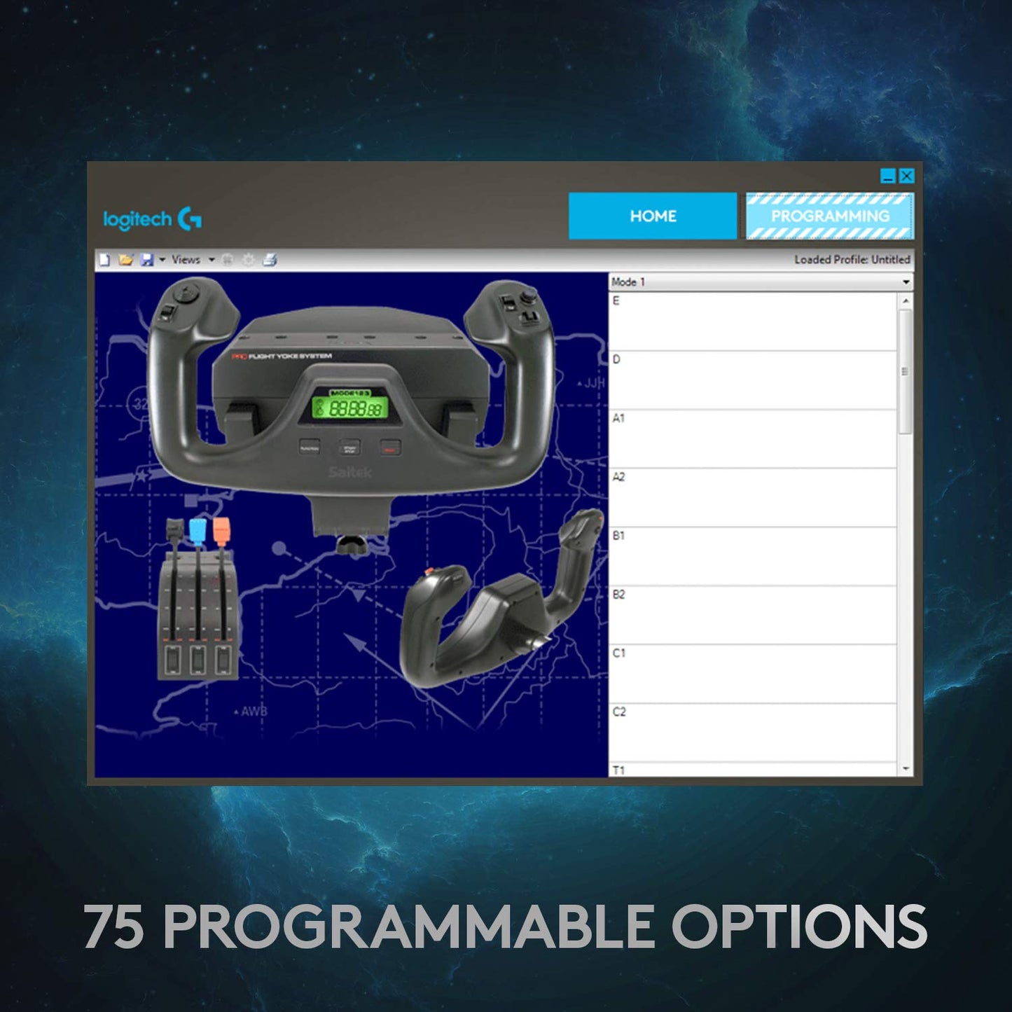 Logitech G PRO Flight Yoke System – Flight Simulation Controller - New Condition