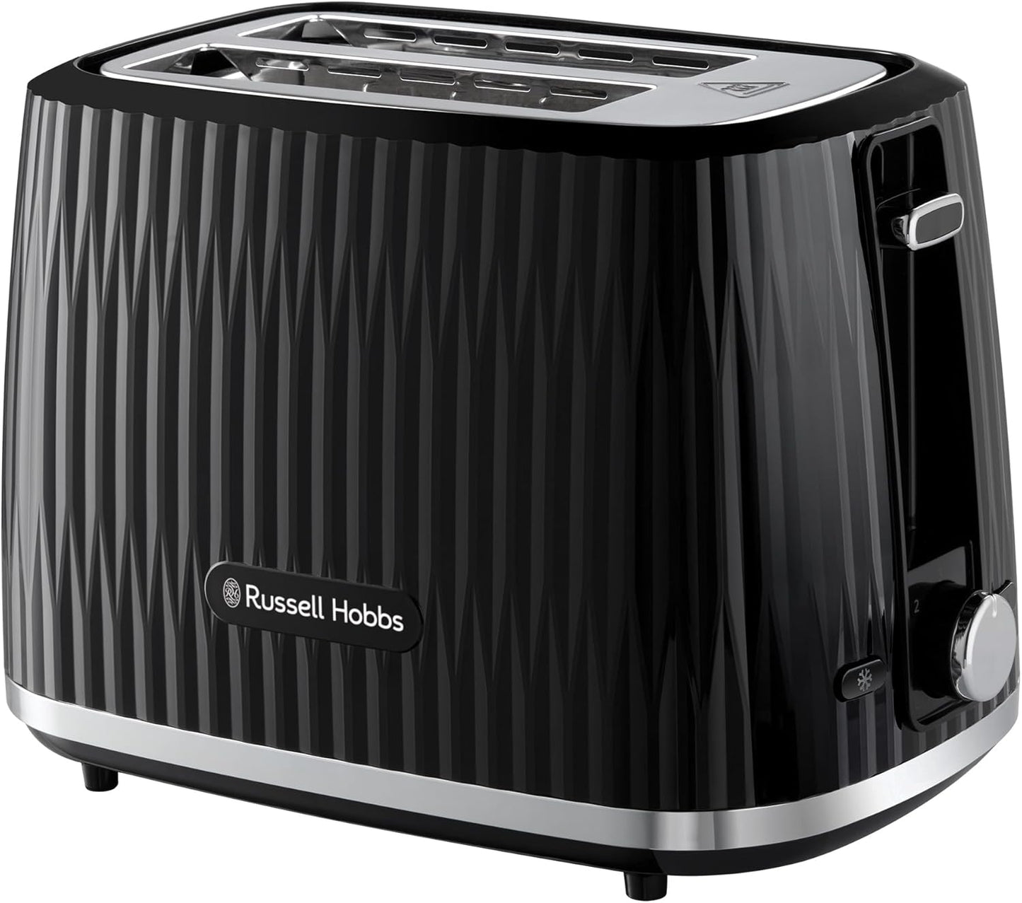 Russell Hobbs Eden 2 Slice Toaster, Textured Design, High Lift, Black - New Condition