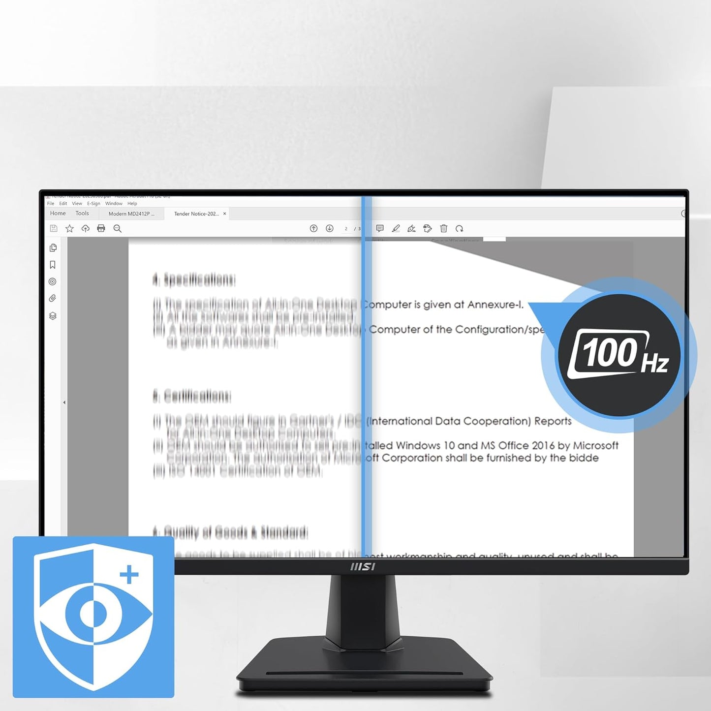 MSI PRO MP275Q 27 Inch WQHD Office Monitor - New Condition