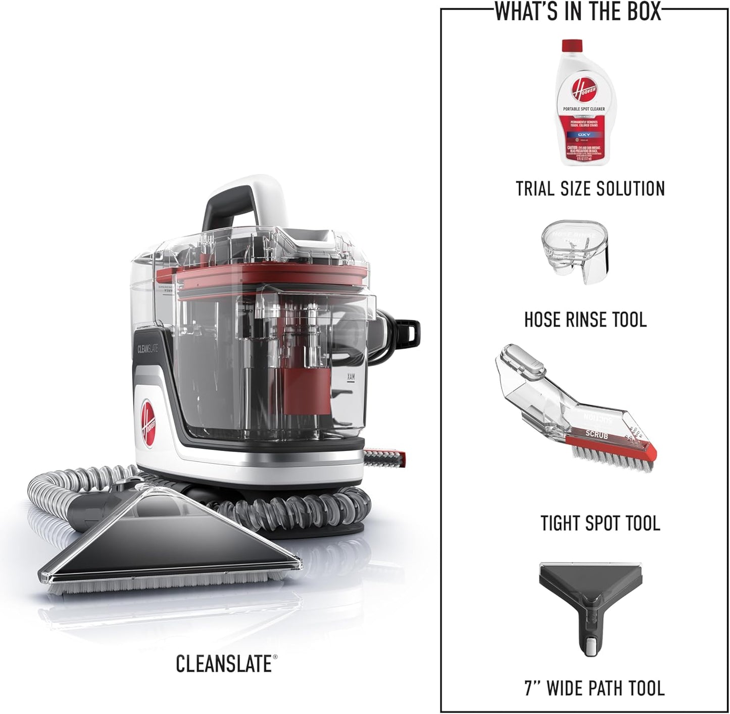Hoover CleanSlate Plus Portable Carpet + Upholstery Spot Cleaner Machine - Good Condition