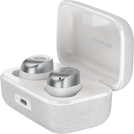 Sennheiser MOMENTUM True Wireless 4 – Smart Bluetooth Earbuds with Adaptive ANC & 30-Hour Battery White Silver - Good Condition