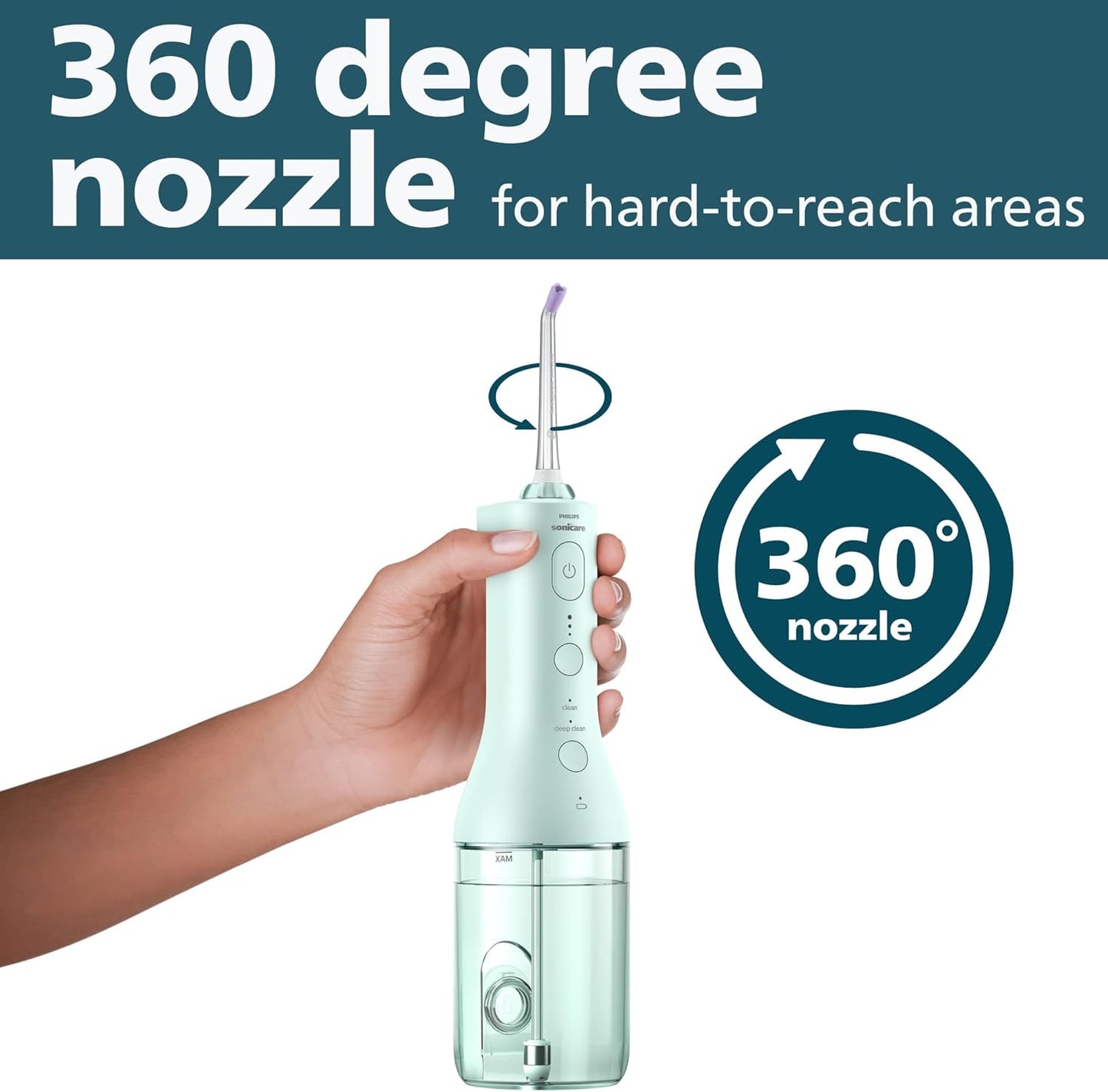 Philips Sonicare Power Flosser 3000 Cordless Oral Irrigator – Mint - New Condition