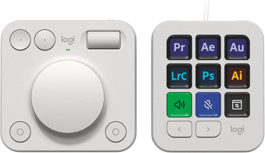 Logitech MX Creative Console Programmable Keypad – Pale Grey - New Condition