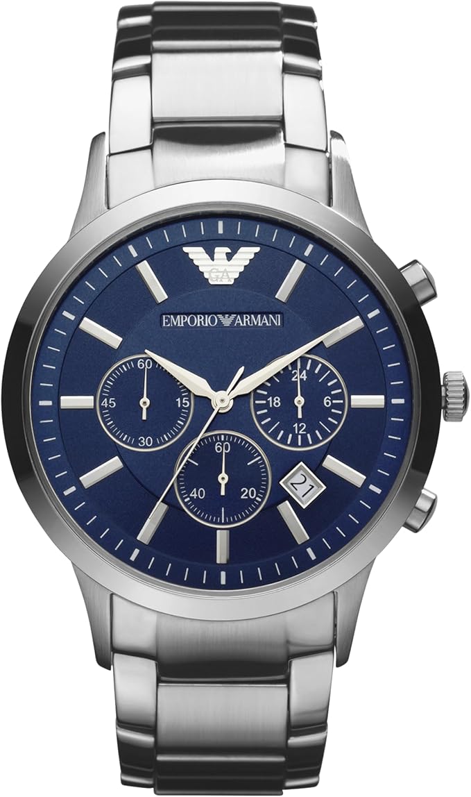 Emporio Armani Men's Classic Analog Analog-quartz Silver Watch - New Condition