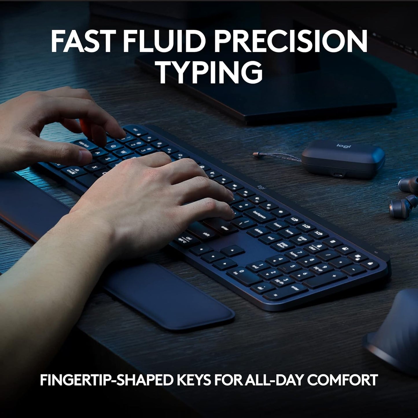 Logitech MX Keys S Wireless Keyboard Backlit Bluetooth/USB-C - Excellent Condition