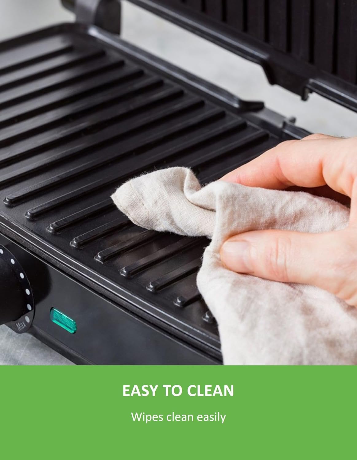 GreenLife Contact Grill, Non-Toxic PFAS & PFOA-Free Ceramic Nonstick - New Condition