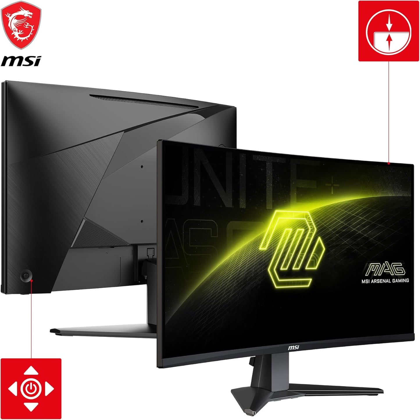 MSI MAG 27C6F 27 Inch FHD Curved Gaming Monitor - Excellent Condition