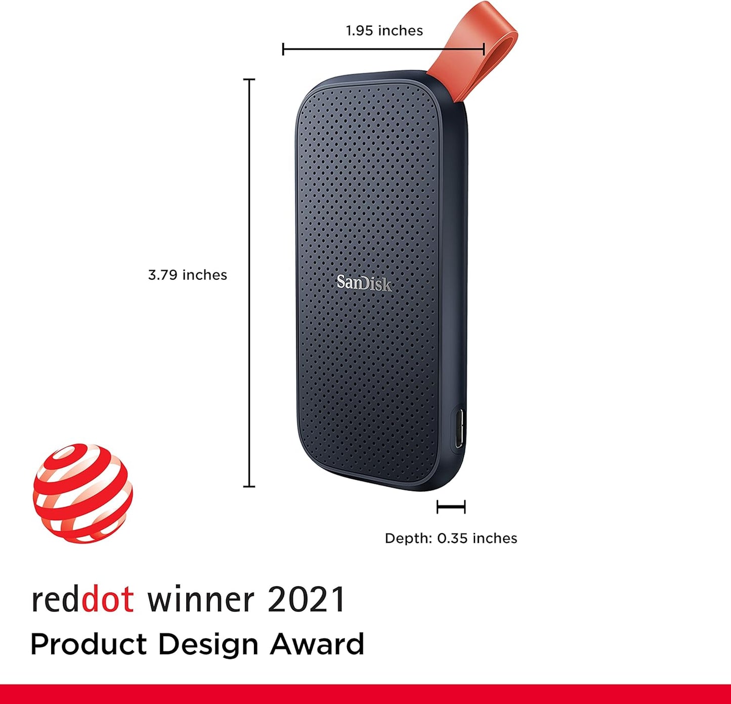 SanDisk 1TB Portable SSD USB-C 800MB/s USB 3.2 Gen 2 - Good Condition