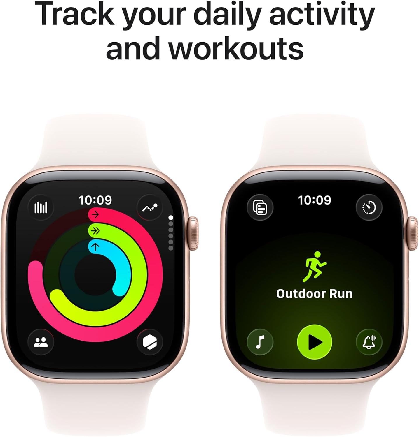 Apple Watch Series 11 [GPS 46mm] Smartwatch with Rose Gold Aluminum Case with Light Blush Sport Band - New Condition