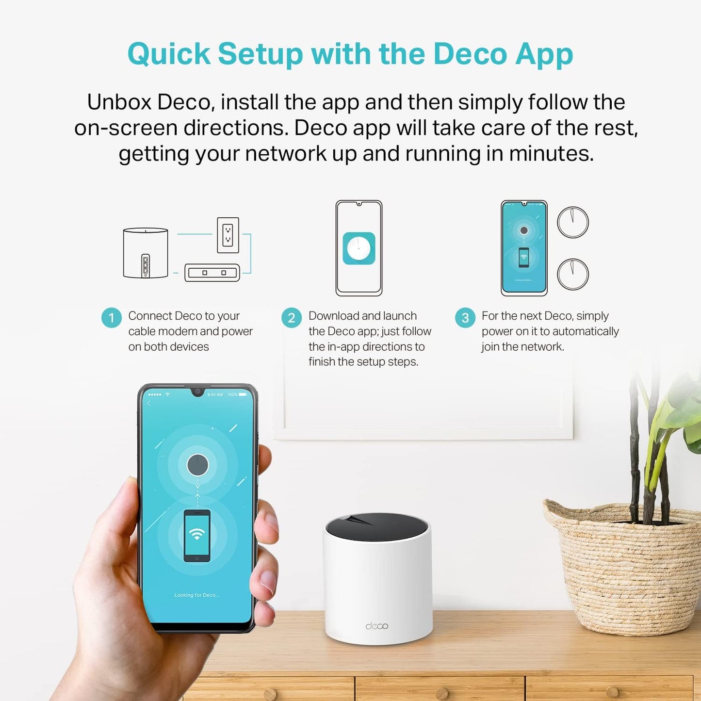 TP-Link Deco X55 AX3000 WiFi 6 Mesh System (1-Pack) - New Condition