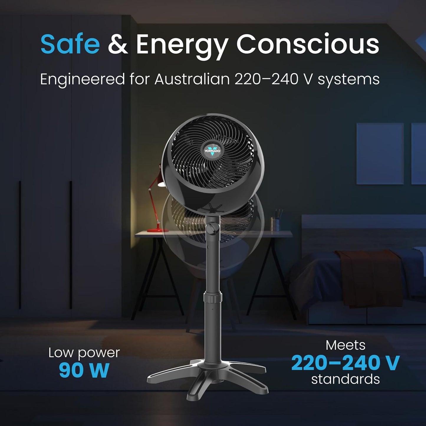 Vornado 7503 X-Large Air Circulator Fan – 3-Speed Whole-Room Vortex Airflow for up to 722 CFM - New Condition