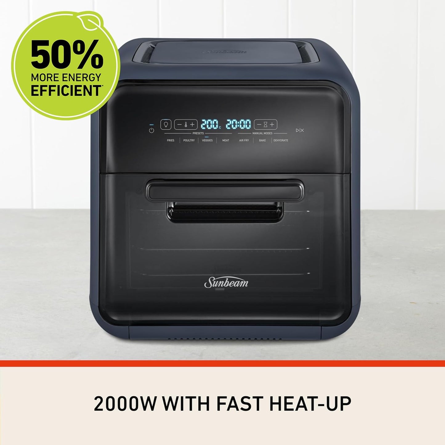 Sunbeam FlexiFry 10L Air Fryer Oven 2000W Digital Controls - Good Condition