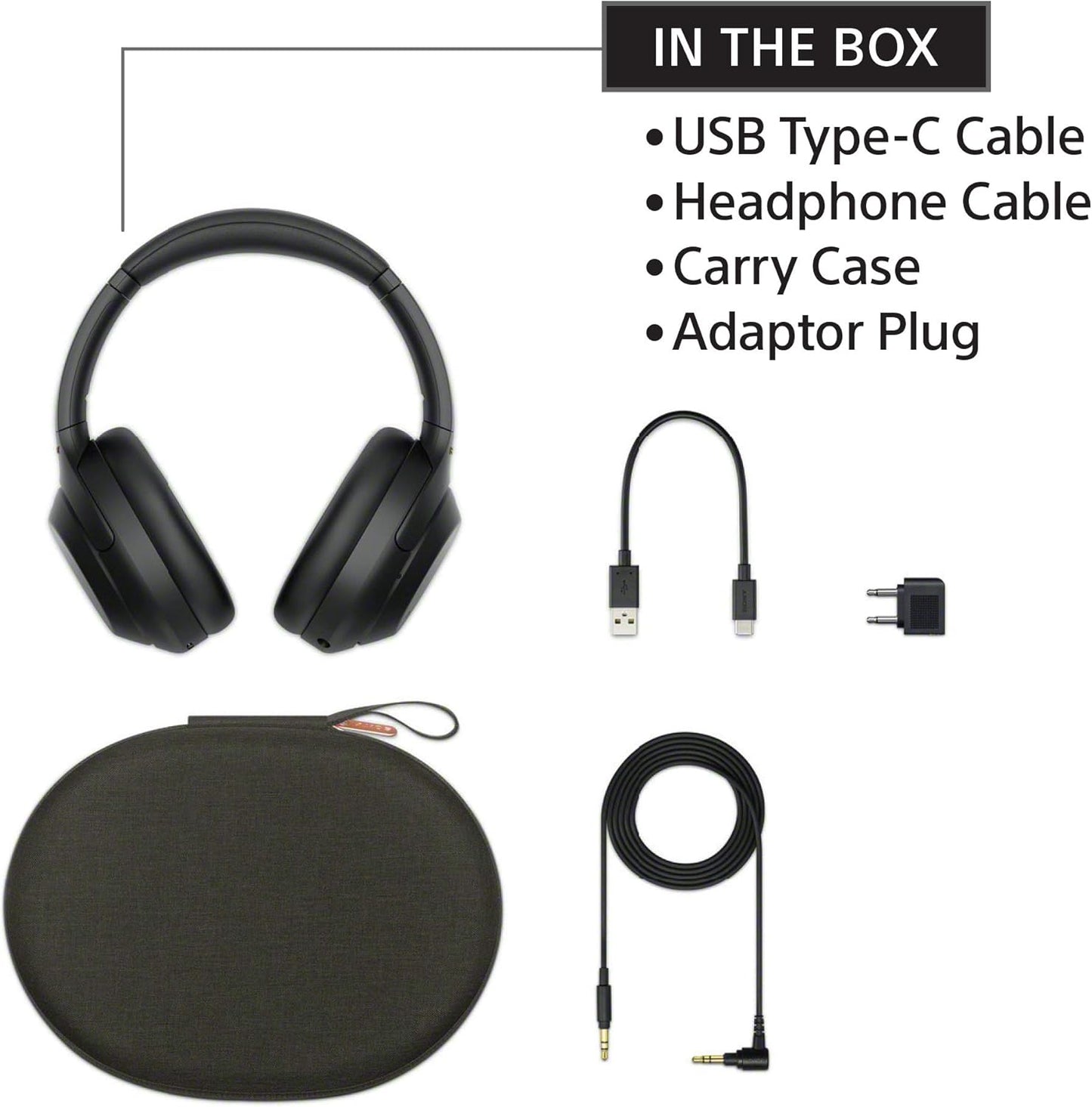 Sony WH-1000XM4 Wireless Noise Cancelling Headphones – Black - Excellent Condition