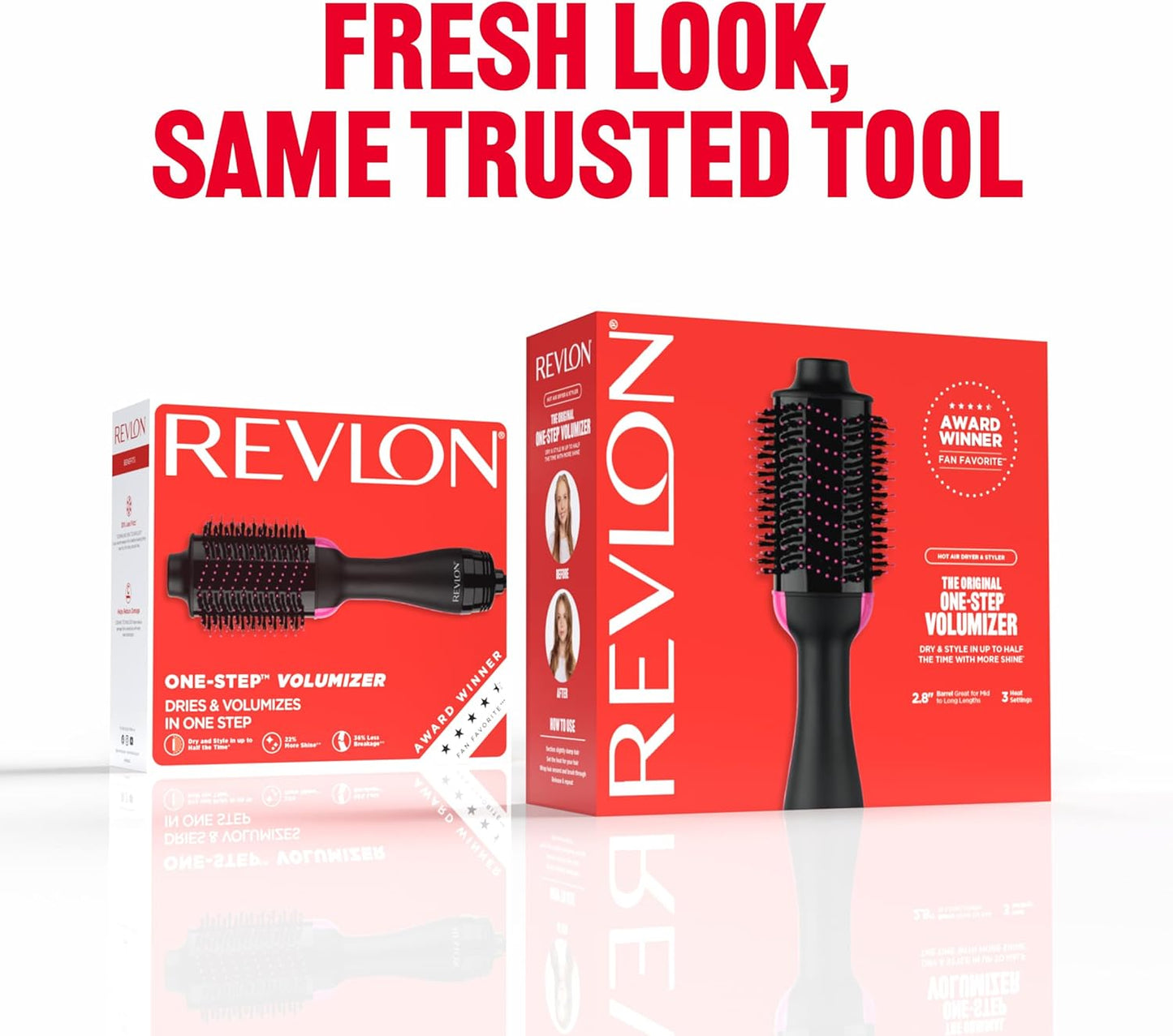 Revlon One Step Volumiser Blowout Brush and Root Booster, Black - New Condition