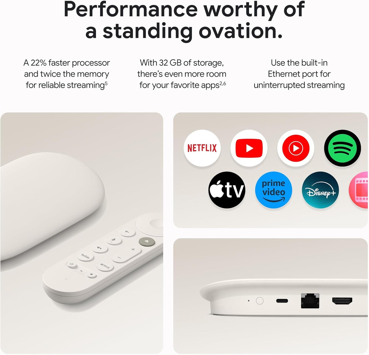 Google TV Streamer 4K (2024) – Porcelain - New Condition