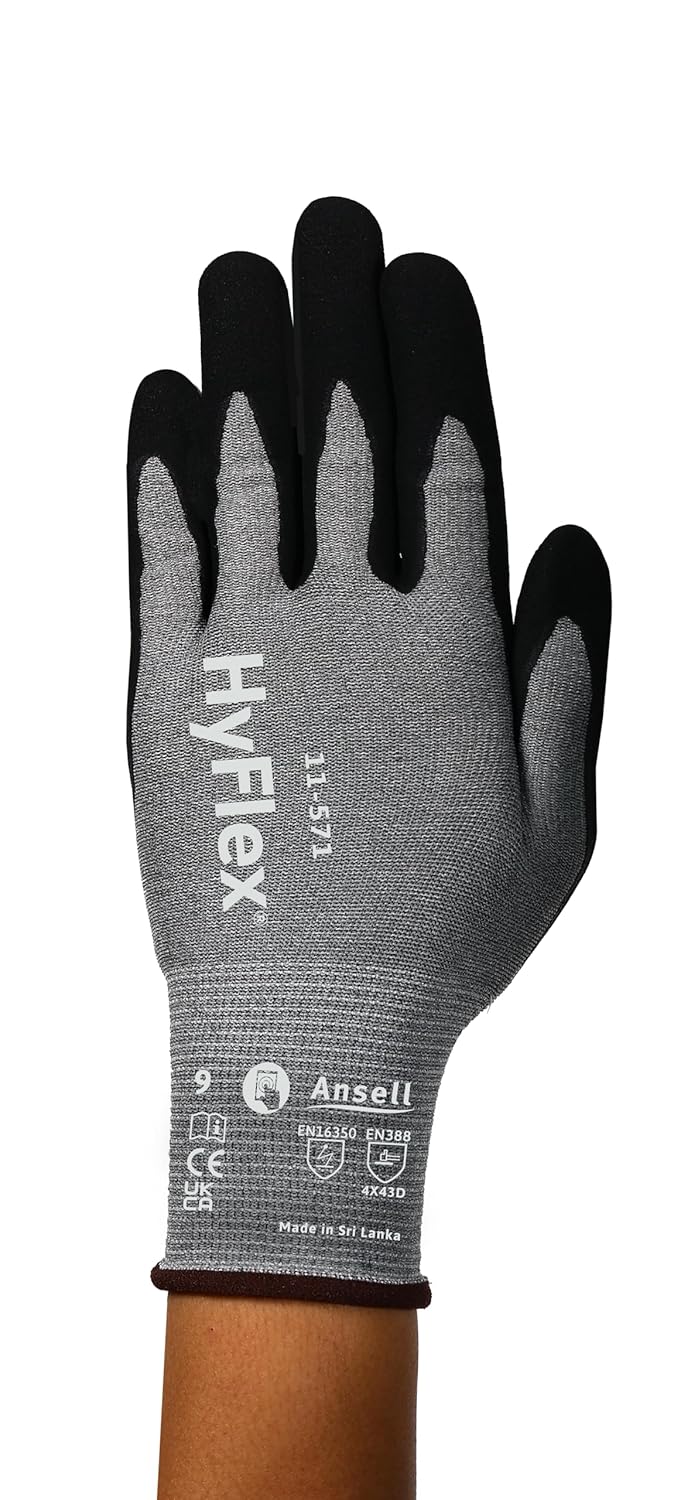 Ansell HyFlex 11-571 Cut Resistant Work Gloves - New Condition