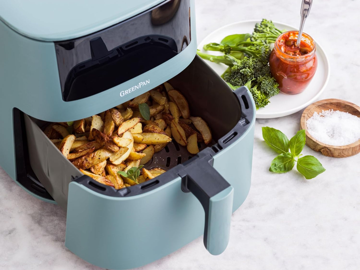 GreenPan Bistro XXL 7.2L Air Fryer – Smokey Sky Blue - Excellent Condition