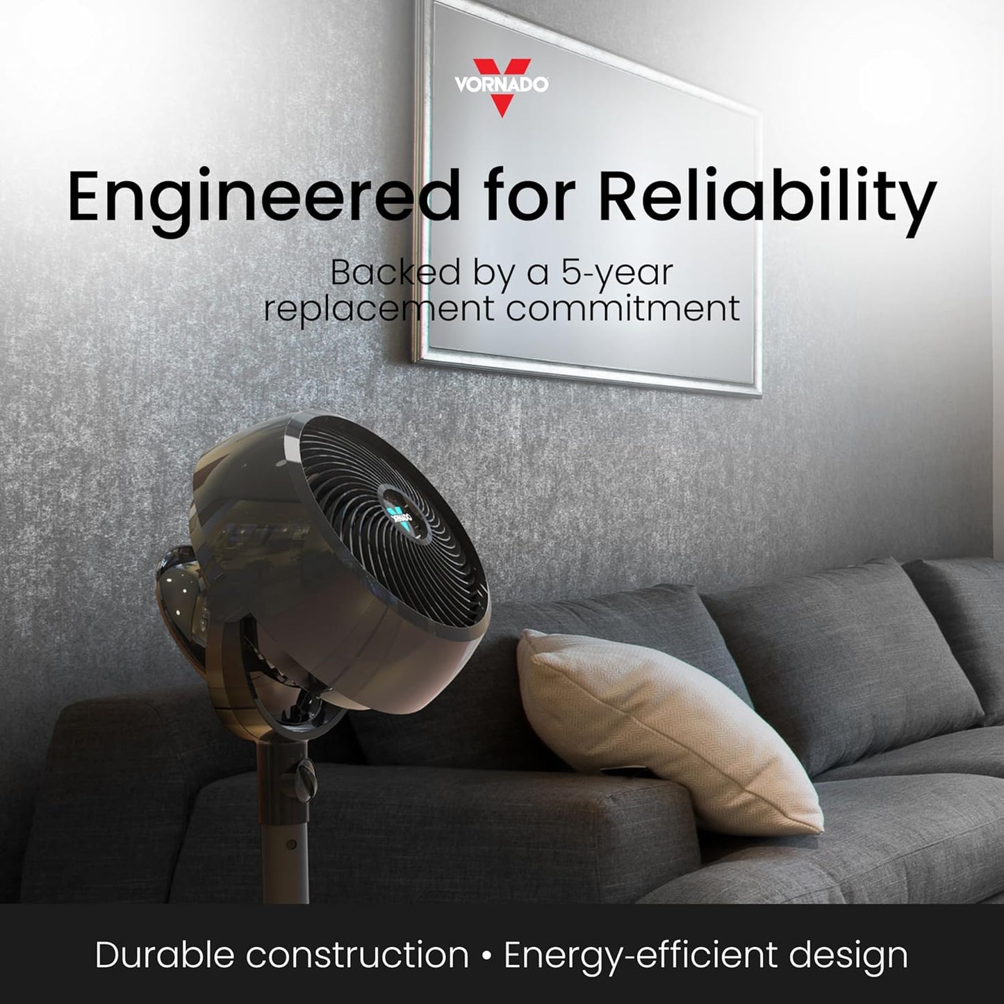 Vornado 7503 X-Large Air Circulator Fan – 3-Speed Whole-Room Vortex Airflow for up to 722 CFM - New Condition