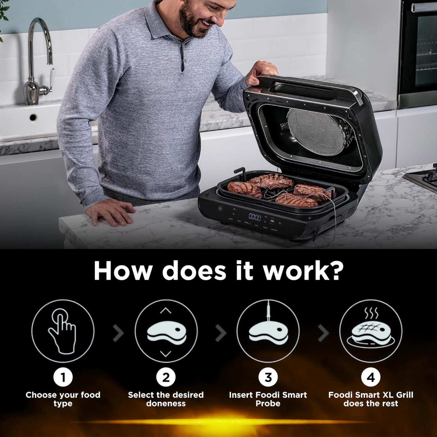 Ninja Foodi Smart XL Grill & Air Fryer - New Condition