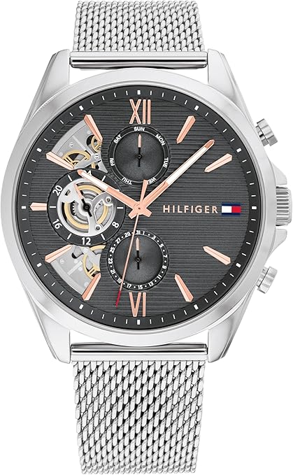 Tommy Hilfiger Tyson Stainless Steel Quartz Multifunction Watch – Dark Grey (44mm) - New Condition