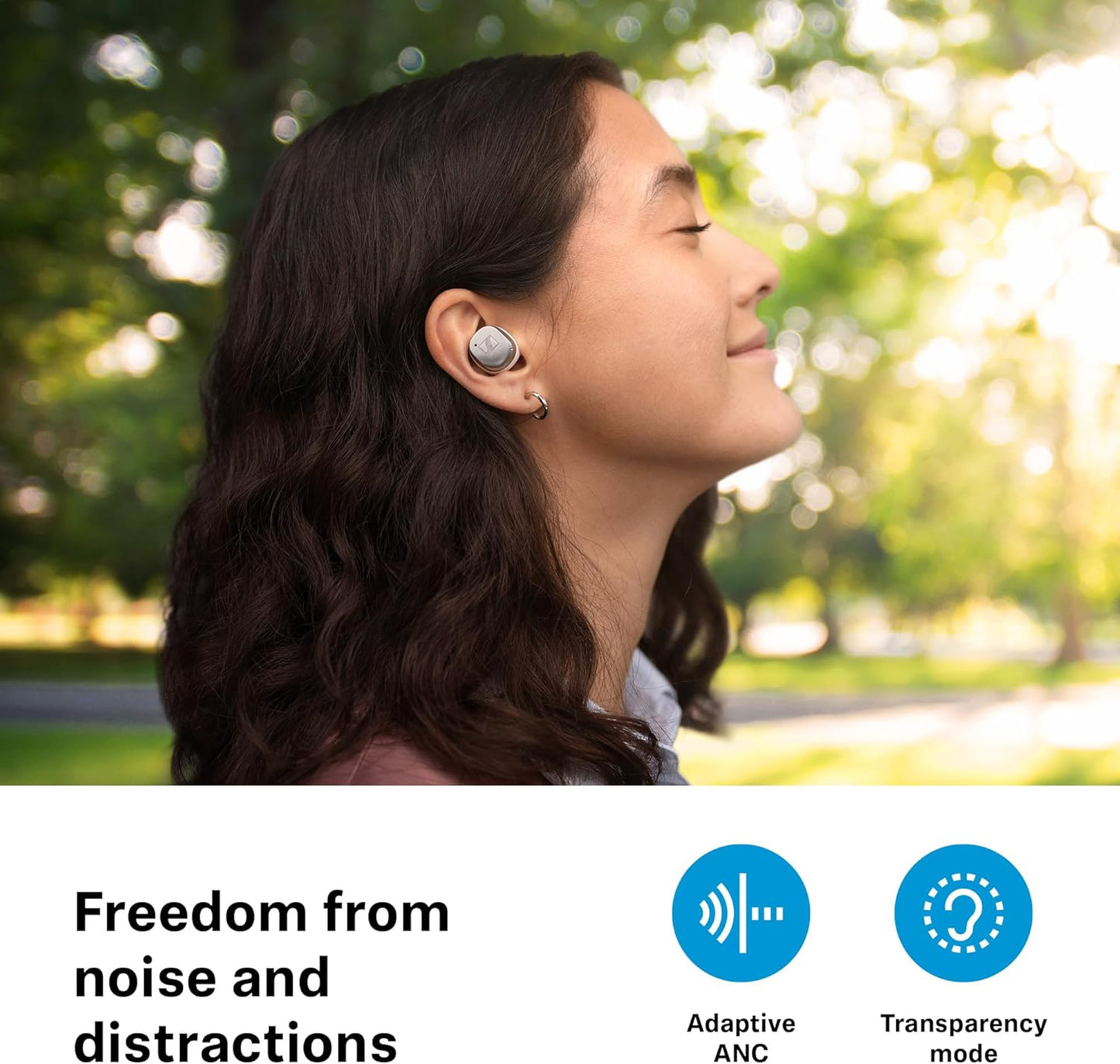 Sennheiser MOMENTUM True Wireless 4 – Smart Bluetooth Earbuds with Adaptive ANC & 30-Hour Battery White Silver - Good Condition