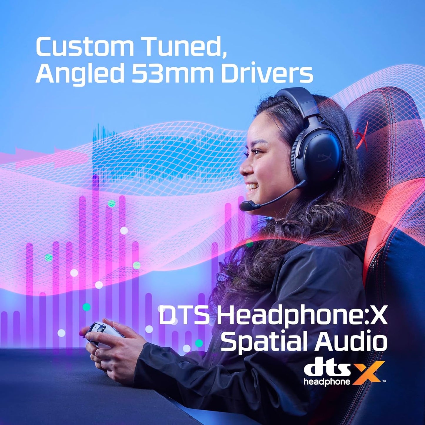 HyperX Cloud III Wireless Gaming Headset – 120Hr Battery, DTS Audio, 2.4GHz - Excellent Condition