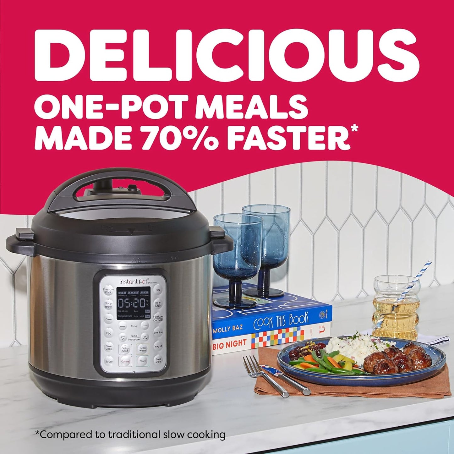 Instant Pot 9-in-1 Duo Plus 8L Electric Pressure Cooker, 13 Smart Programs - Good Condition