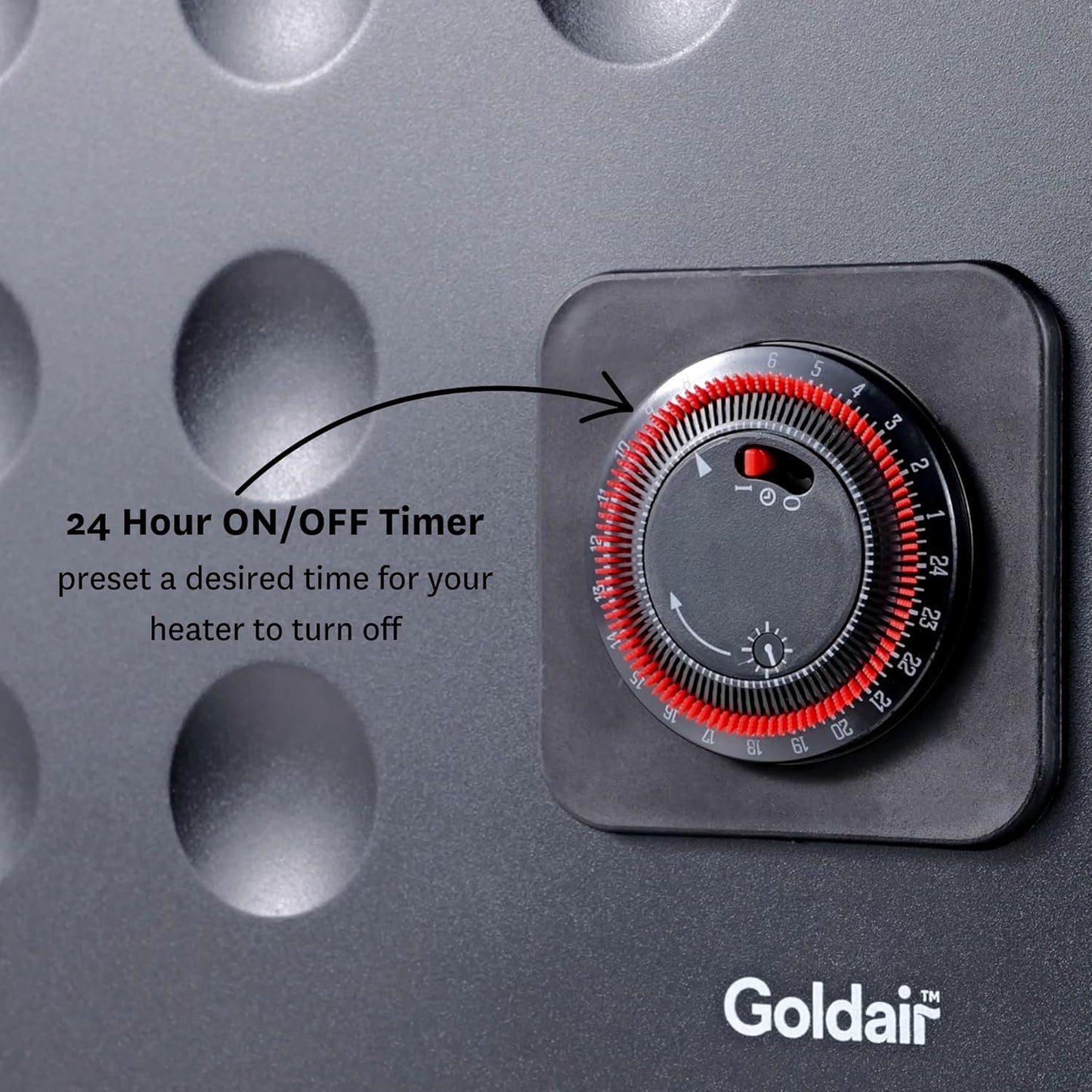 Goldair 2000W Convector Heater with Timer – Black - New Condition