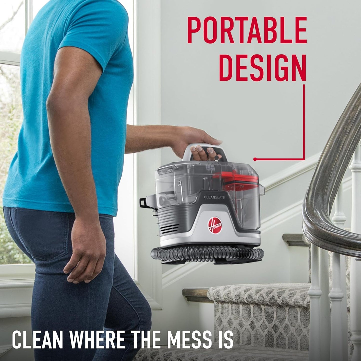 Hoover CleanSlate Plus Portable Carpet + Upholstery Spot Cleaner Machine - Good Condition