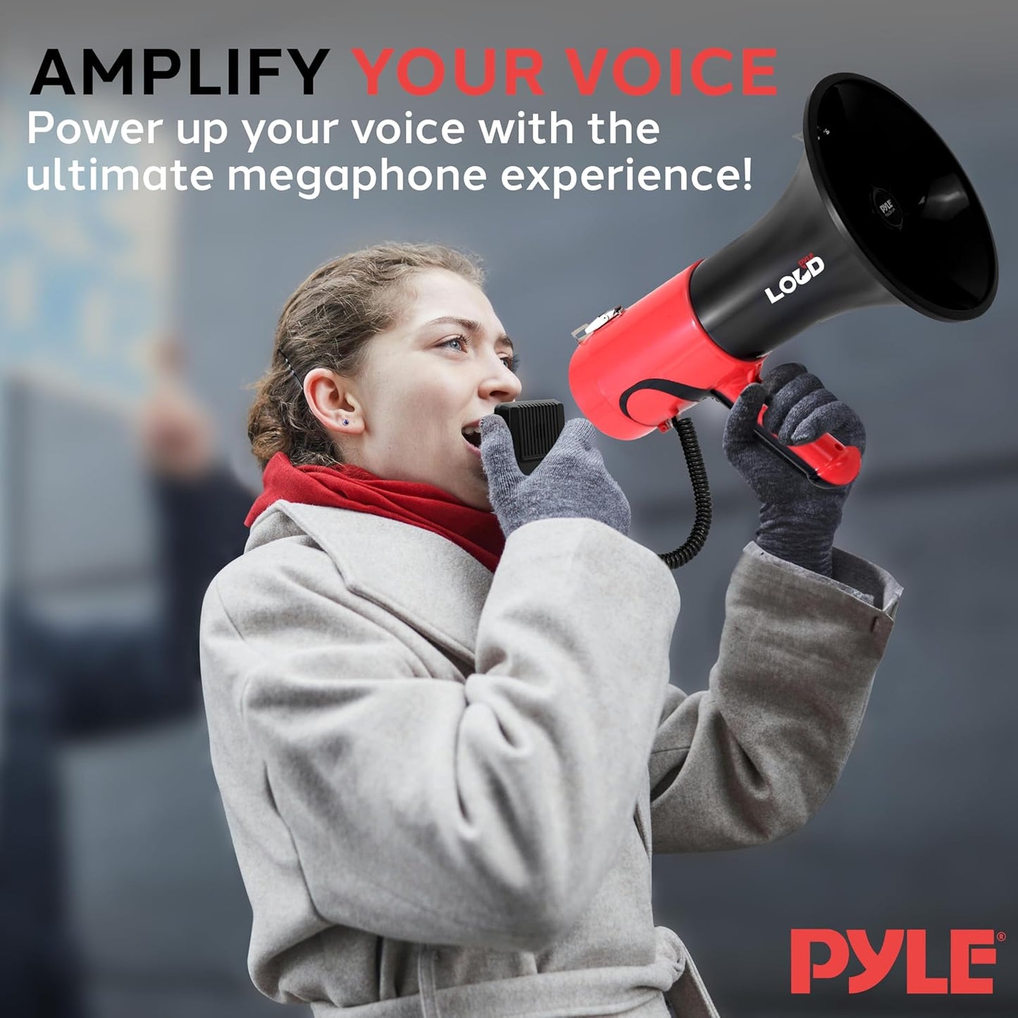Pyle Portable Megaphone Bullhorn with Bluetooth, 100W PA Speaker - New Condition