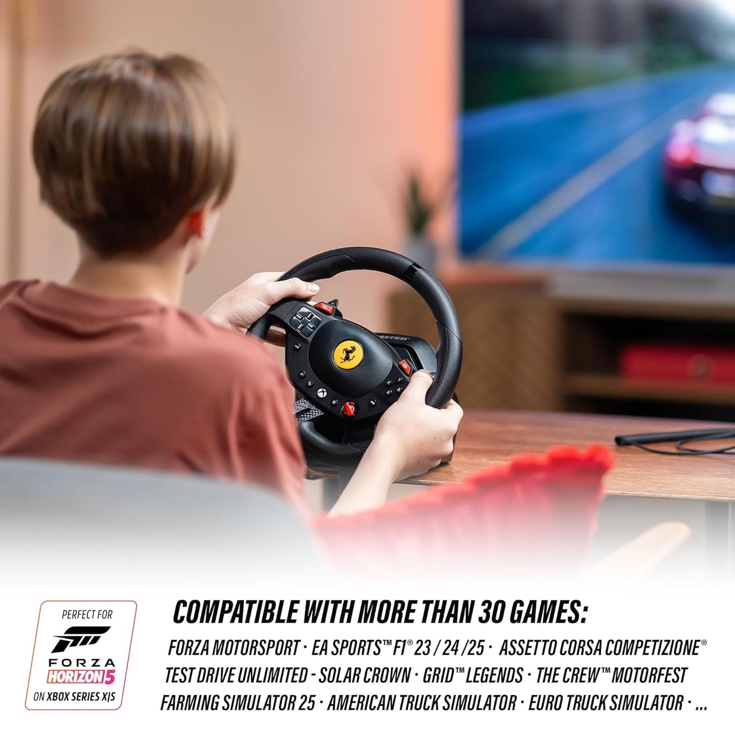 Thrustmaster T98 Ferrari 296 GTS, Racing Wheel for Xbox, PC - New Condition