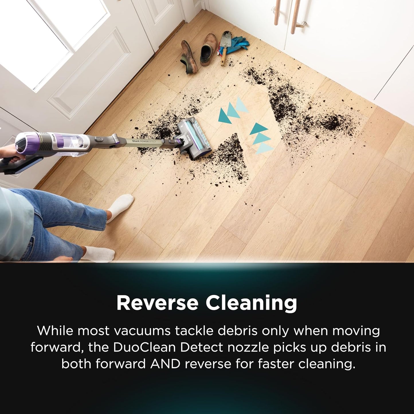 Shark Cordless PowerDetect Clean & Empty System, Multi-Directional Cleaning, Automatically Charges & 70 min Runtime - Good Condition