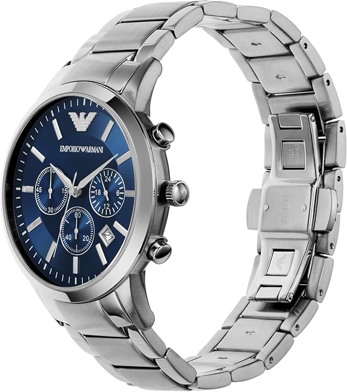 Emporio Armani Men's Classic Analog Analog-quartz Silver Watch - New Condition