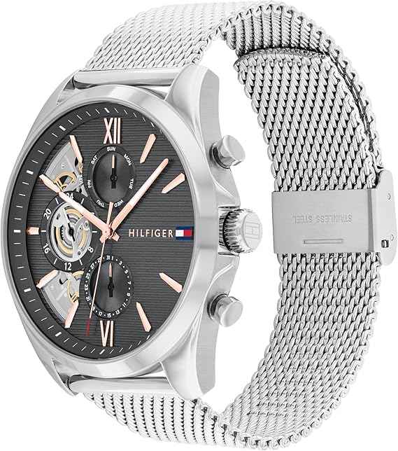 Tommy Hilfiger Tyson Stainless Steel Quartz Multifunction Watch – Dark Grey (44mm) - New Condition