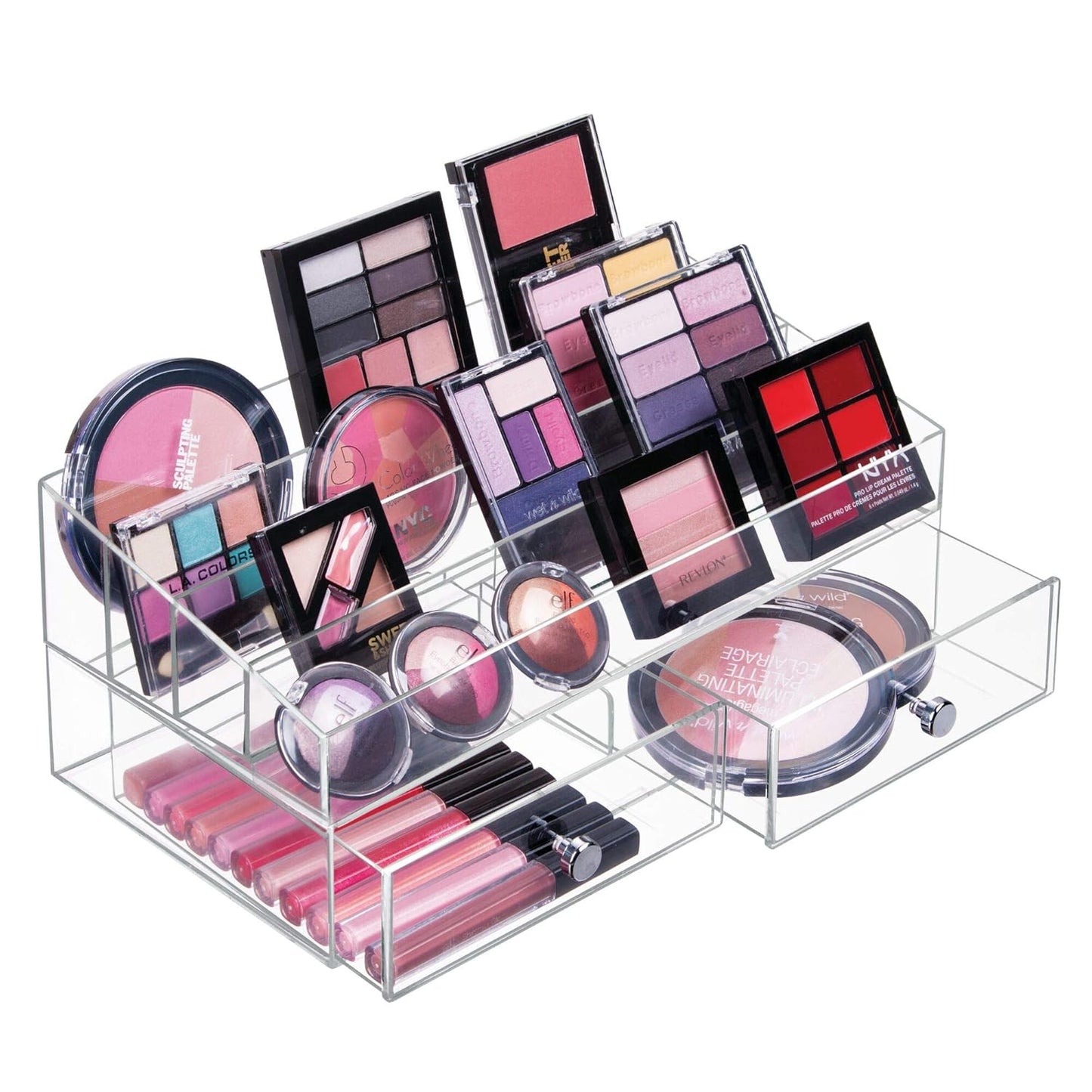 InterDesign Clarity Cosmetic Organizer with Drawers, Clear - New Condition