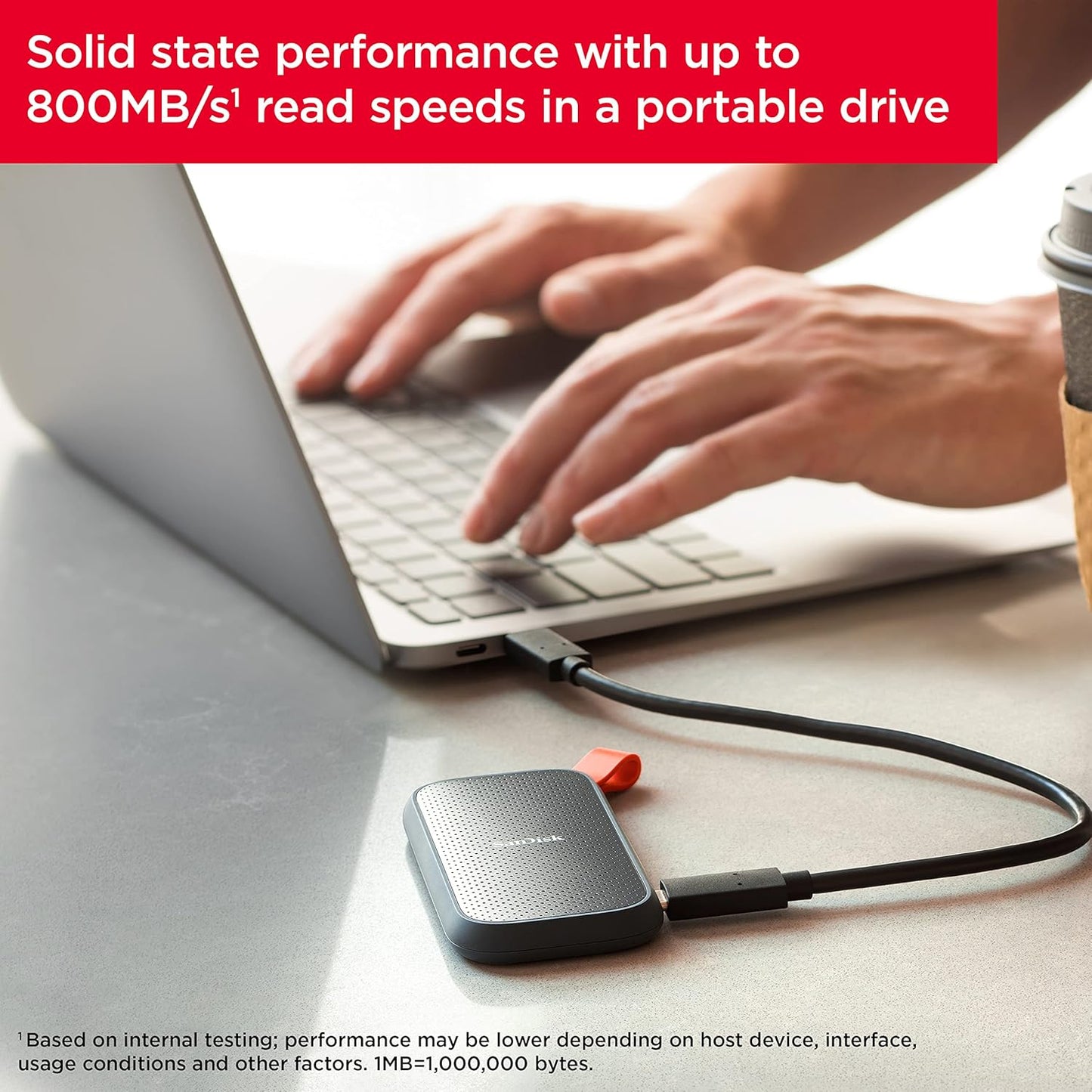 SanDisk 1TB Portable SSD USB-C 800MB/s USB 3.2 Gen 2 - Good Condition